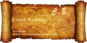 Czvik Bianka névjegykártya